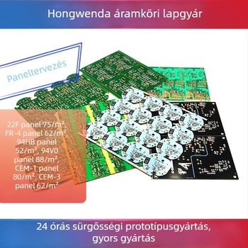 FR-4 üvegszálas PCB, kétszeres oldalú áramkör, LED-hez alumínium alapú kialakítás
