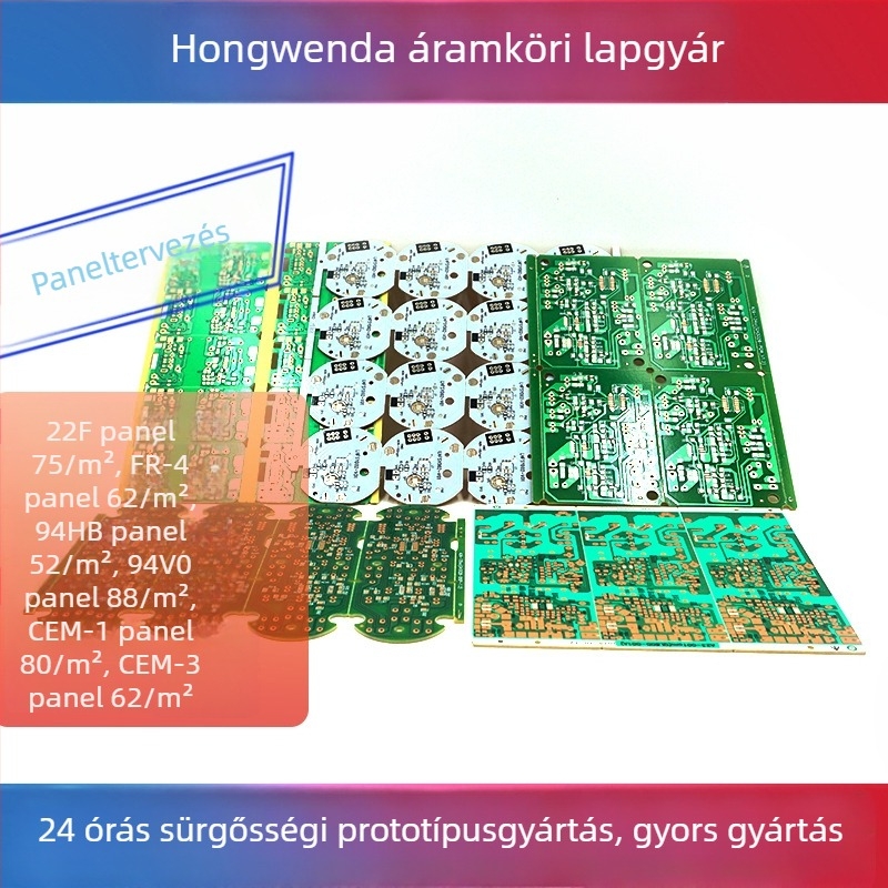 FR-4 üvegszálas PCB, kétszeres oldalú áramkör, LED-hez alumínium alapú kialakítás