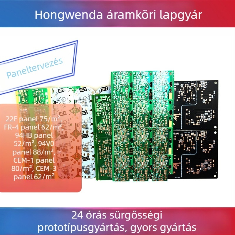 FR-4 üvegszálas PCB, kétszeres oldalú áramkör, LED-hez alumínium alapú kialakítás