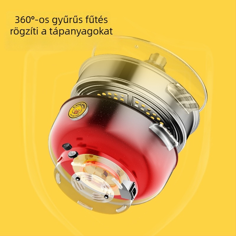 Egyetemi szállásra: Többfunkciós elektromos wok és forró fazék párolóval, 5–6 L, belső edény rozsdamentes acélból