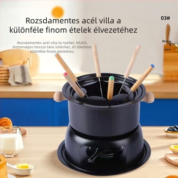 Alkoholos tűzhely sajt, csokoládé és fagylalt melegítésére – vastag aljú, otthoni és üzleti használatra