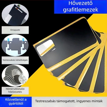Grafén hűtőfilm CPU-hoz és alaplaphoz, szigetelő lemez, mesterséges grafit hővezető termikus párna a mobiltelefonok akkumulátoraihoz
