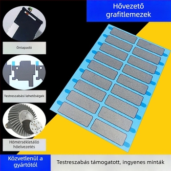 Grafén hűtőfilm CPU-hoz és alaplaphoz, szigetelő lemez, mesterséges grafit hővezető termikus párna a mobiltelefonok akkumulátoraihoz