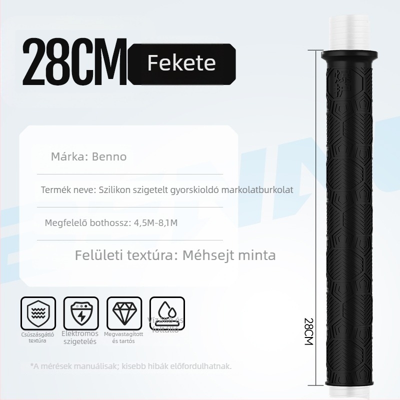 Szilikon szigetelt fogantyúszalag halászbothoz, vastított és hosszított, gyors felhelyezés, csúszásmentes, izzadságot felszívó, kiváló minőségű