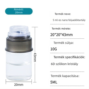 Mikrokriszta infúziós készülék, 5 ml, automatikus folyadékadagolás, 6D kristályos szépségkészülék, hordozható otthoni használatra
