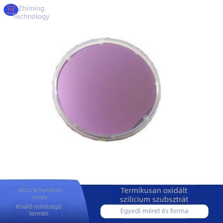 SiO2/Si szubsztrát wafer epitaxiális réteggel, hőoxidált szilícium aljzat, Prime osztály, N-típusú/P-típusú dopált