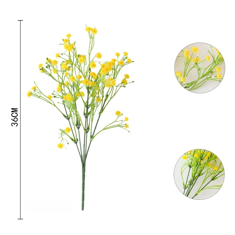 Mesterséges Starry Sky Gypsophila virágcsokor – Műanyag virágok fotózáshoz és esküvői dekorációhoz