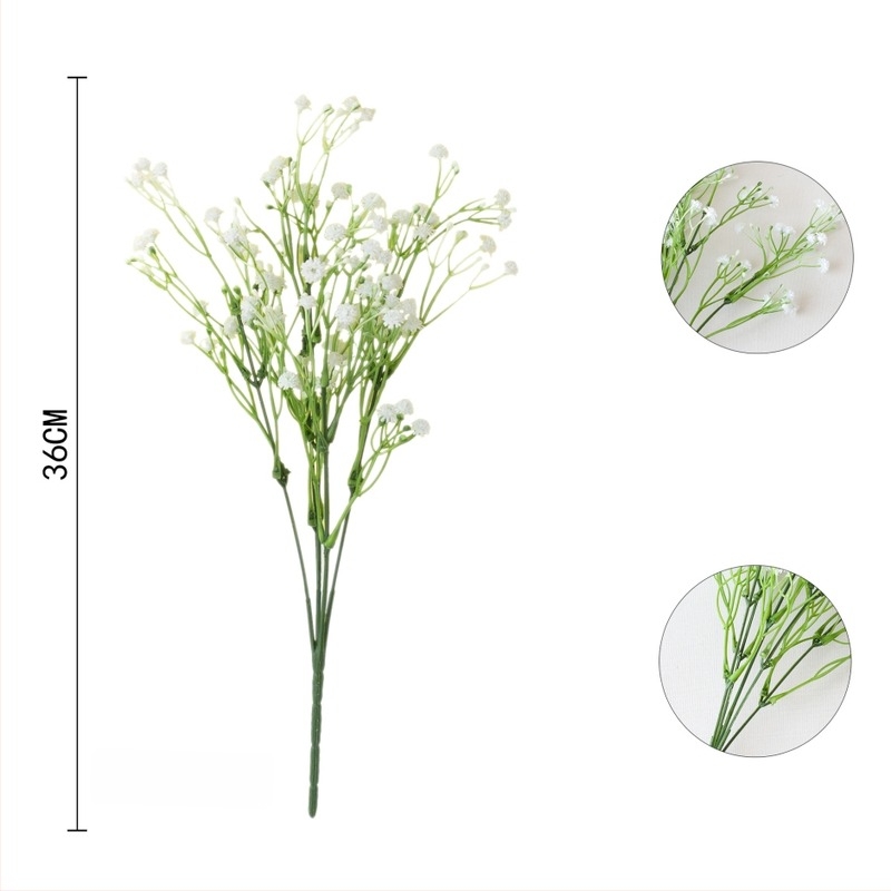 Mesterséges Starry Sky Gypsophila virágcsokor – Műanyag virágok fotózáshoz és esküvői dekorációhoz