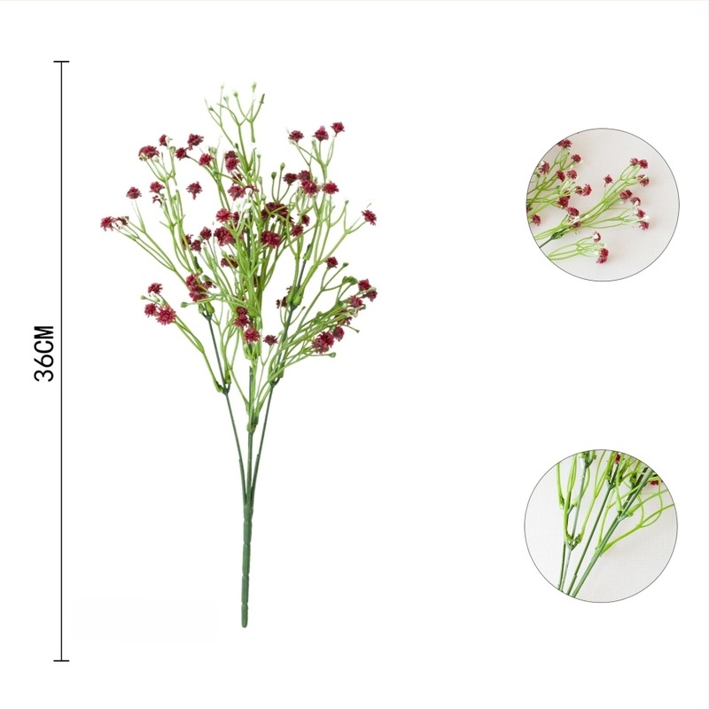 Mesterséges Starry Sky Gypsophila virágcsokor – Műanyag virágok fotózáshoz és esküvői dekorációhoz