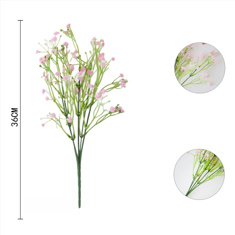 Mesterséges Starry Sky Gypsophila virágcsokor – Műanyag virágok fotózáshoz és esküvői dekorációhoz
