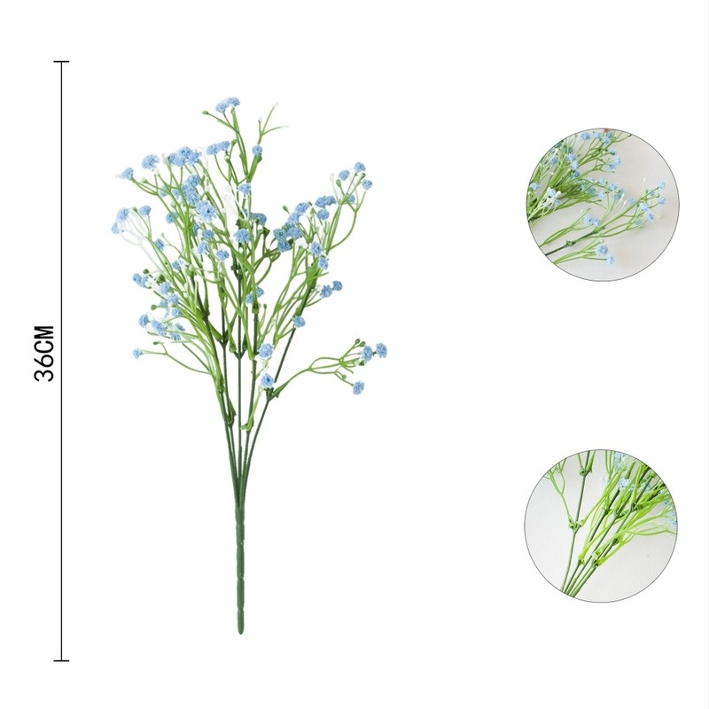 Mesterséges Starry Sky Gypsophila virágcsokor – Műanyag virágok fotózáshoz és esküvői dekorációhoz