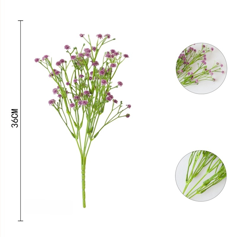 Mesterséges Starry Sky Gypsophila virágcsokor – Műanyag virágok fotózáshoz és esküvői dekorációhoz