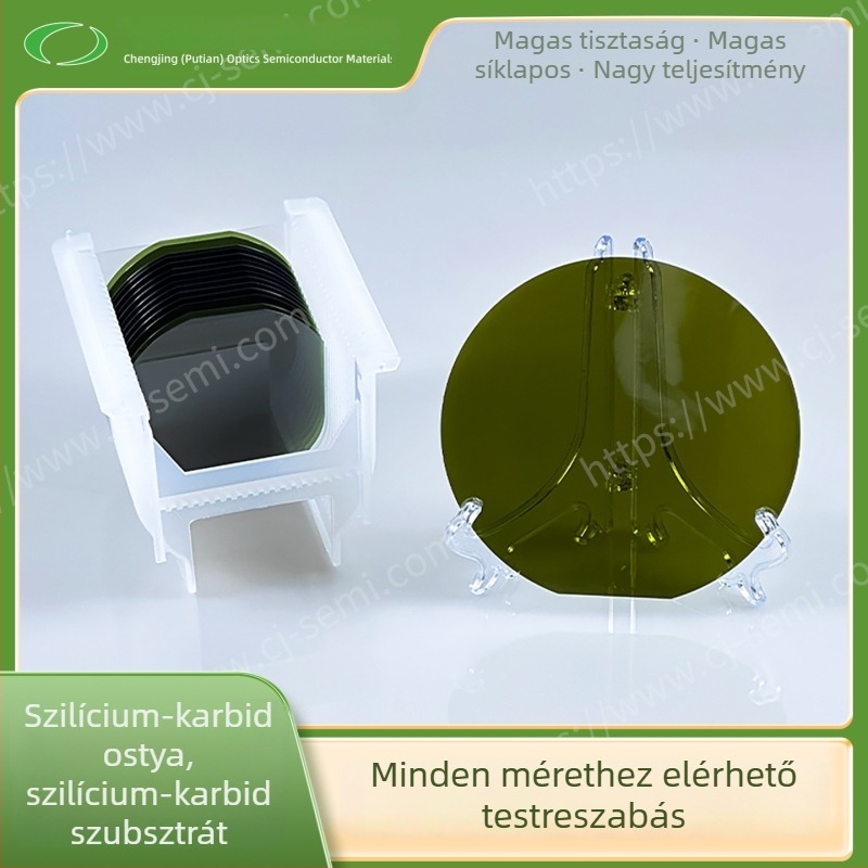 4 hüvelykes 4H/N-típusú vezető SiC monokristályos wafer