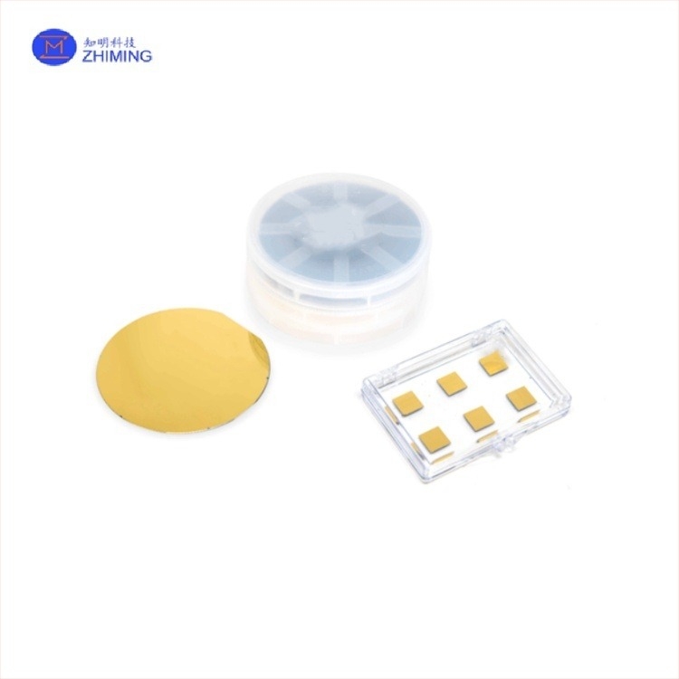 Au/Cr/Si epitaxiális wafer-substrát kiváló vezetőképességgel mikroelektronikai eszközökhöz