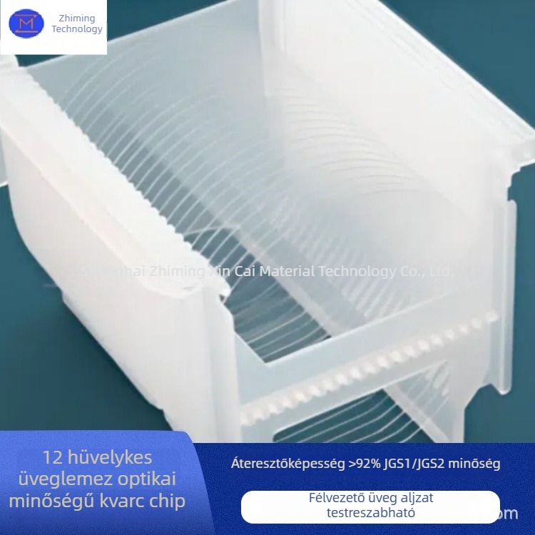 12 hüvelykes optikai kvarc wafer, transzmittancia >92%, félvezető üveg aljzat, JGS1/JGS2 osztály