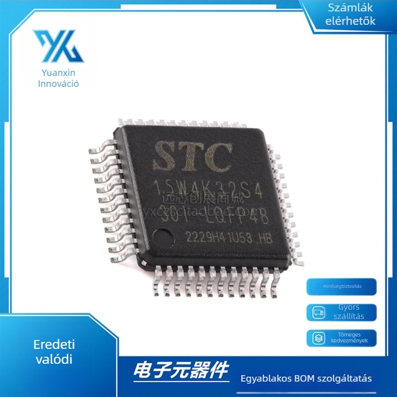 STC15W4K32S4-30I-LQFP48 Fejlesztett 1T 8051 Egységchip Mikrokontroller MCU