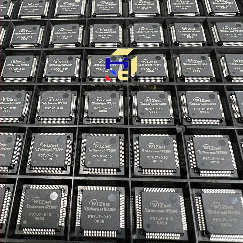 W5100 TCP/IP Ethernet beágyazott hardver IC, LQFP-80 SMD csomag