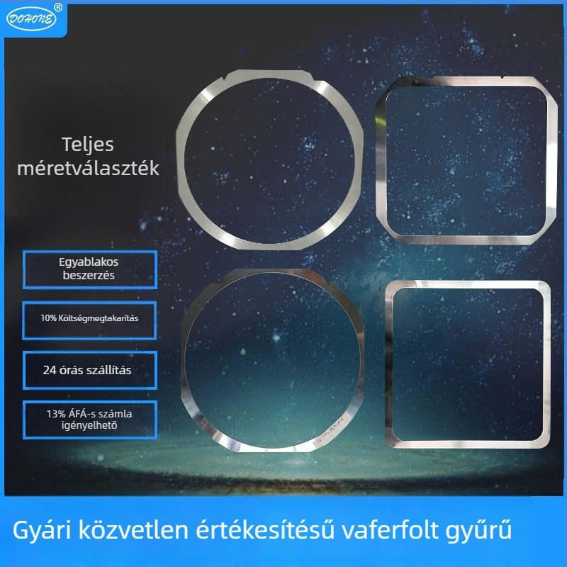 SUS420J rozsdamentes acél wafergyűrű kék védőfilmmel, nagy pontosság