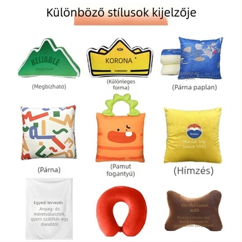 Személyre szabott párnahuzat logóval – kanapén használható párna belsővel