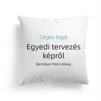 Személyre szabott párnahuzat logóval – kanapén használható párna belsővel