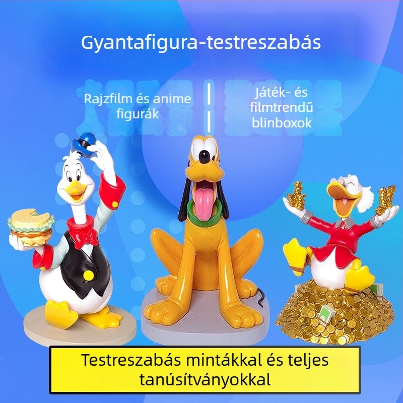 Gyanta és PVC zománccal bevont figura — egyedi anime/játék karakter dekoráció