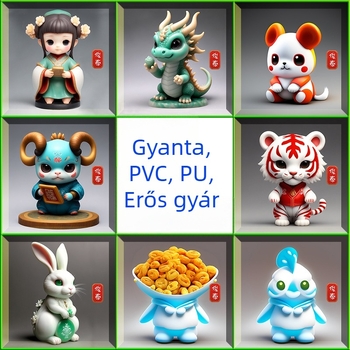 Egyedi gyanta figurka, PVC injekciós öntött baba, kézzel készített puha vinil dekoráció, rajzfilmszerű stílus