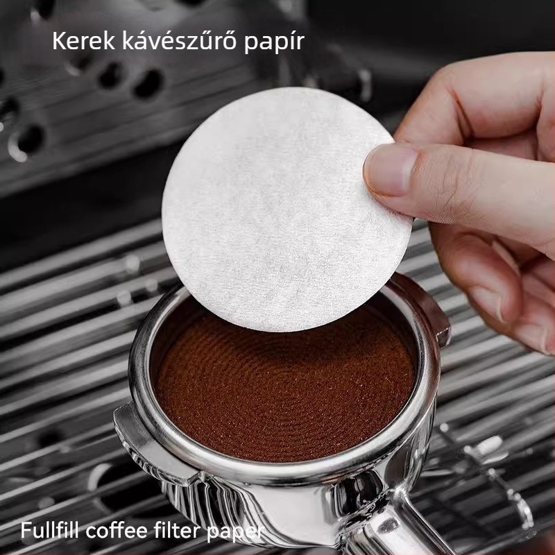 Kör alakú kávéfilter papír, egyszer használatos, moka edényhez és eszpresszó készülékhez, kézi főzéshez, 58 mm, doboz