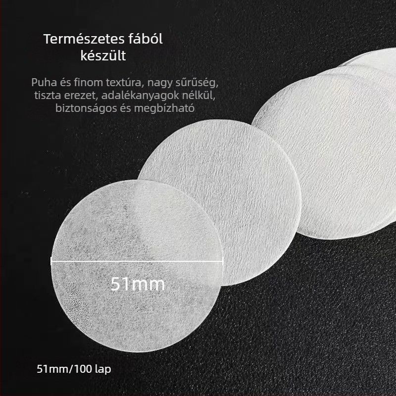 Kör alakú kávéfilter papír, egyszer használatos, moka edényhez és eszpresszó készülékhez, kézi főzéshez, 58 mm, doboz