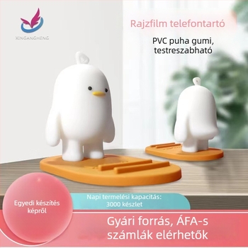 Kreatív karikatúra telefon-tartó egyedi forma, PVC puha gumi figuradísz