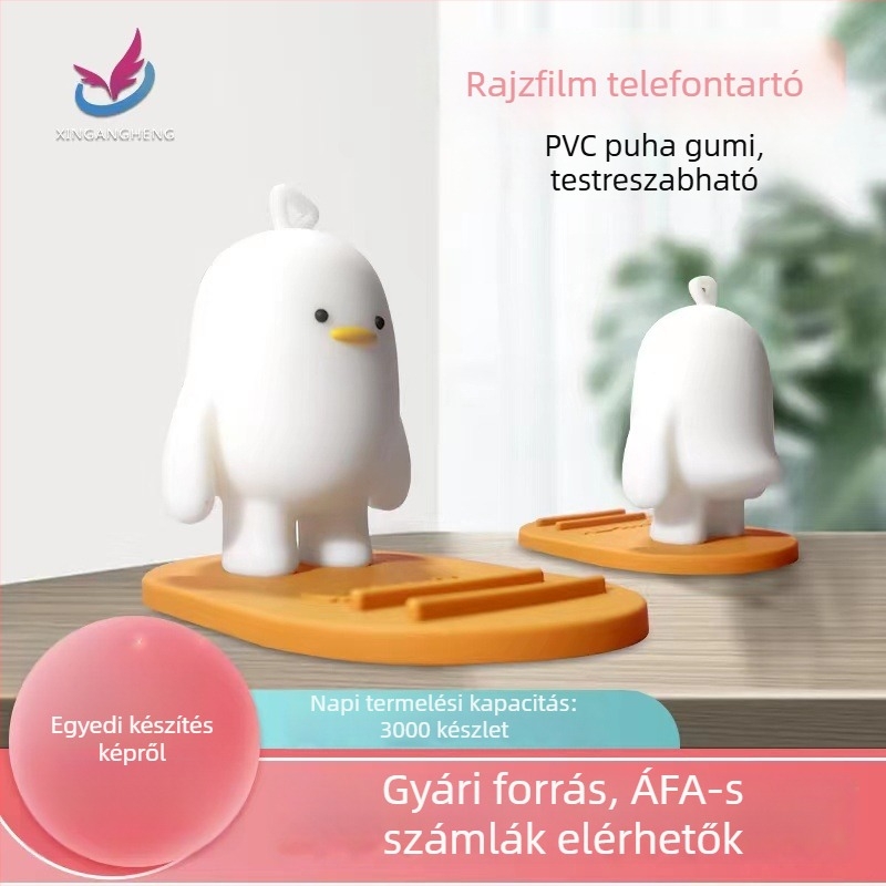 Kreatív karikatúra telefon-tartó egyedi forma, PVC puha gumi figuradísz