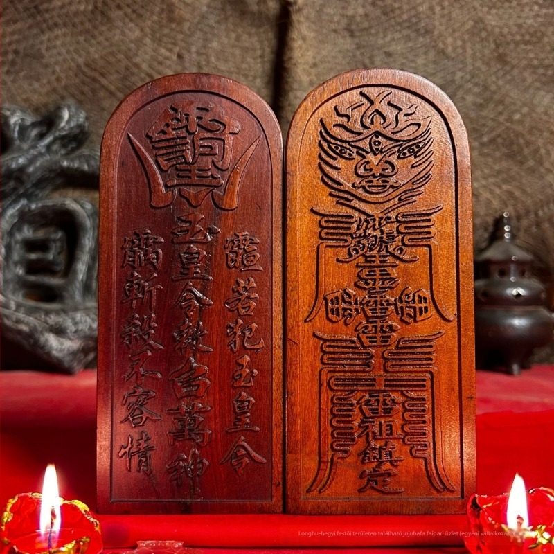 Longhu-hegy: villámcsapott jujube-fa Jade Emperor talizmán, természetes fa dísztárgy taoista rituálékhoz Zhengyi kínai stílusban