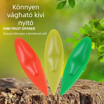 Kiwi-kanál nyitó és gyümölcspucoló, vastított műanyag, egyedi csomagolás