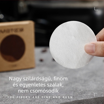 Kerek kávéfilterpapírok, 100 db, pour-overhez, vietnámi kávéfőzőhöz, hideg driphez, Aeropress és moka pot