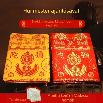 Brokát hímzett halotti paplan, Dharani Sutra stílusú Ügyvéd, egy darabos készlet