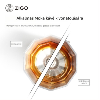 Kör alakú kávéfilt­er papír mokka kávéfőzőhöz, természetes színű szűrőpapír, fémdobozos csomagolás, 200 darab