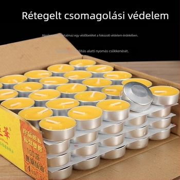 Baolianhua 4 órás vajlámpák, 100 db, növényi ghí alapú, Buddha oltárhoz