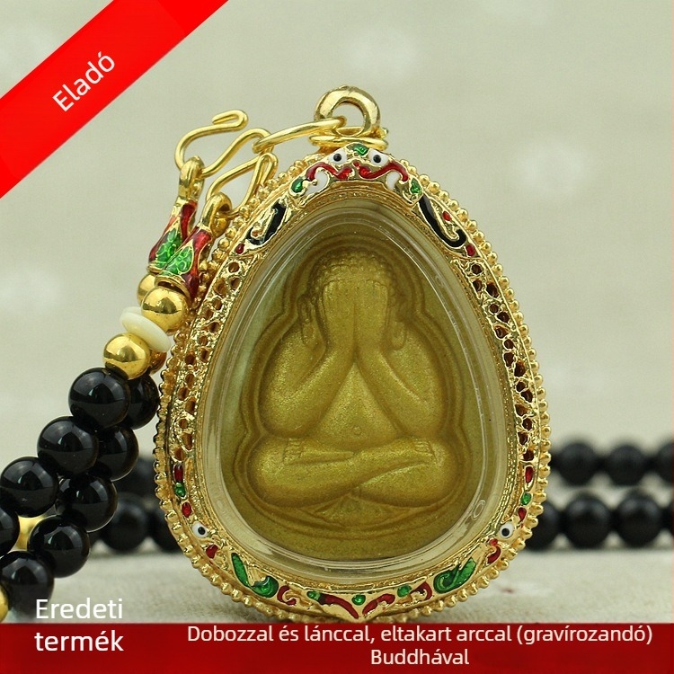 Thaiföldi buddhista amulett rejtett arccal