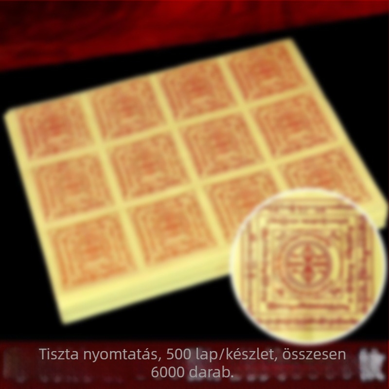 Kör-mantrás papír adományozási rituálékhoz, tibeti buddhista kellékek, Vajra kerék Hat út, 6000 darab