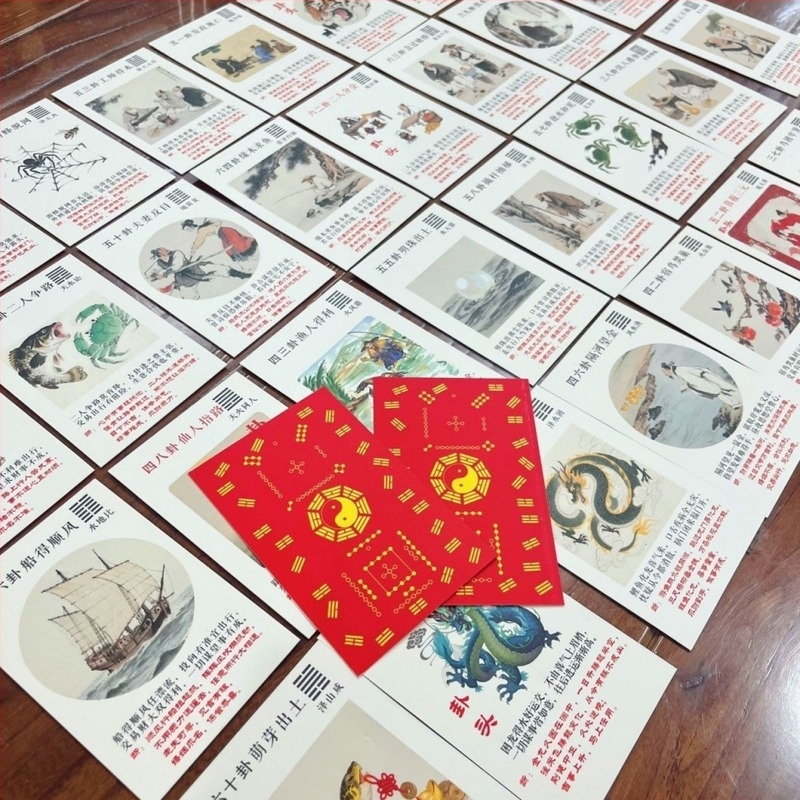 Wenwang Bagua kártyák az I Chinghez: 64 hexagramok magyarázatai, kezdő készlet