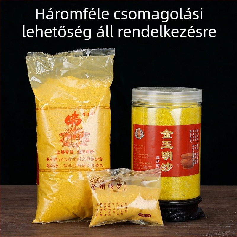 Speciális tömjén hamu tömjénégők számára, aranyszínű homokpor otthoni oltárhoz és felajánlásokhoz