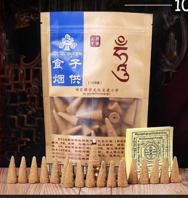 Buddhista rituálákhoz, otthoni használatra, Buddha feliratokkal ellátott füstölő, 108 illattal