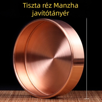 Csiszolt réz‑vörös bronz javító korong, Manza lemez