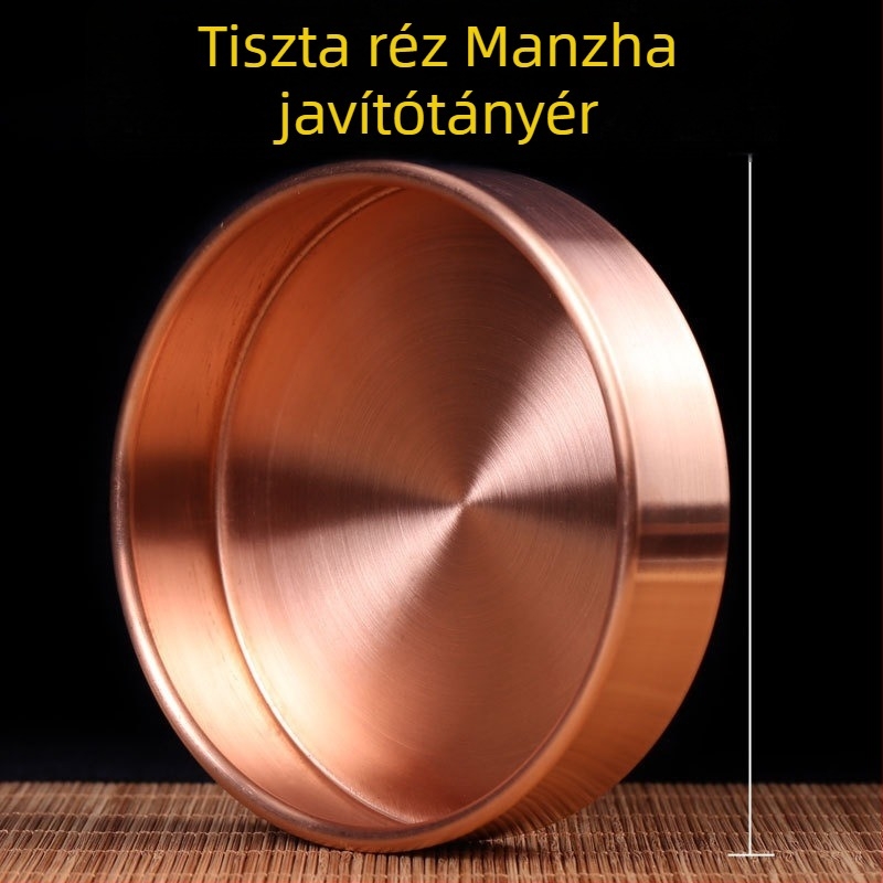 Csiszolt réz‑vörös bronz javító korong, Manza lemez