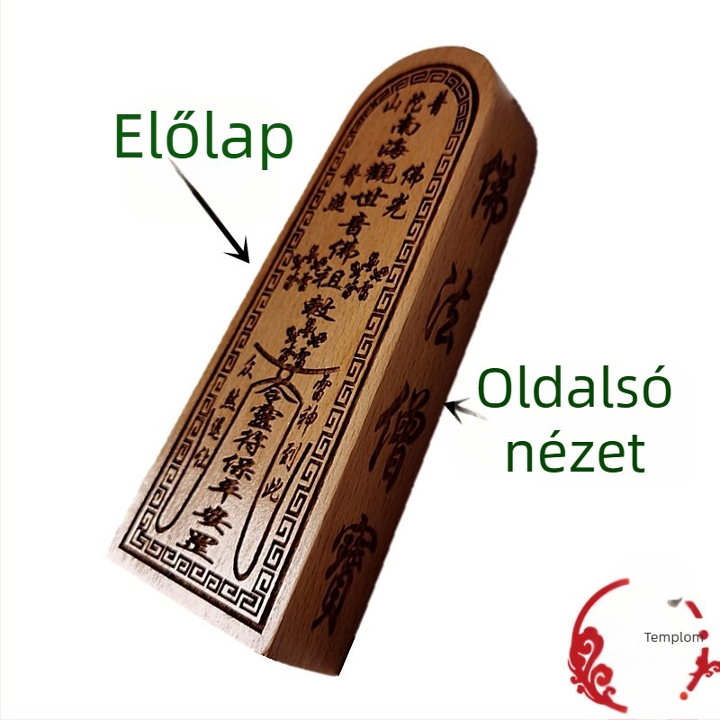 Fából készült Guanyin talizmán buddhista imádatra és dekorációhoz