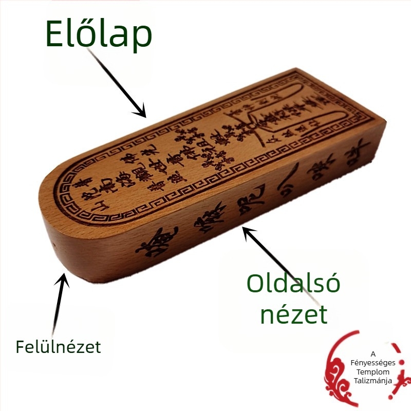 Fából készült Guanyin talizmán buddhista imádatra és dekorációhoz
