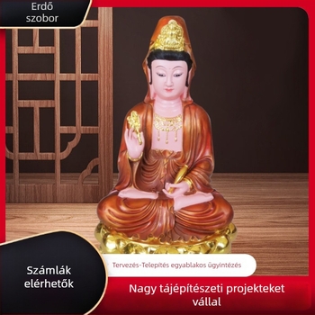 Bodhiszattva szobor, nagy méretű bronzöntött szobor, kézzel készített, vallási szobor