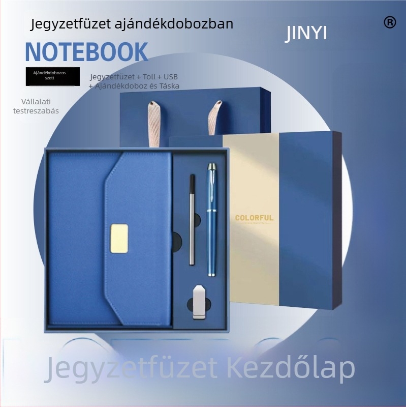 Notebook ajándékdoboz készlet vállalati ajándékokra, testreszabható notesz