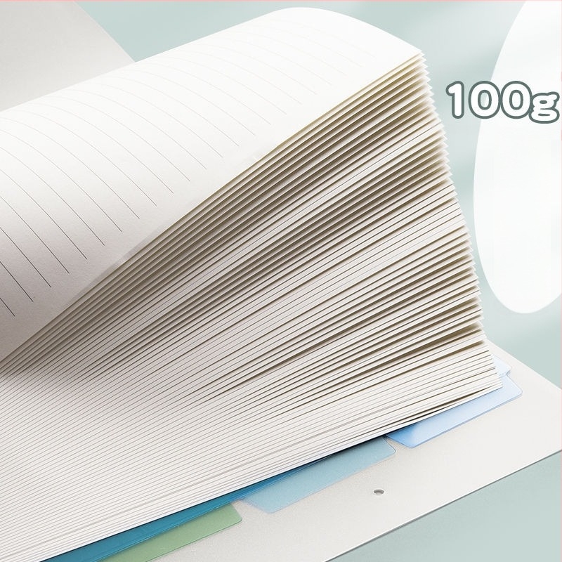 Lépő notebook refill: B5-ös 26 lyuk; leválasztható; A5 vonalas oldalak; A6 20 lyukas rács oldal; 60 oldal