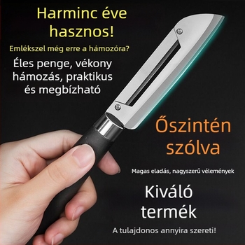 Többcélú hámozó és gyümölcs- és burgonya-hámozó kés rozsdamentes acélból