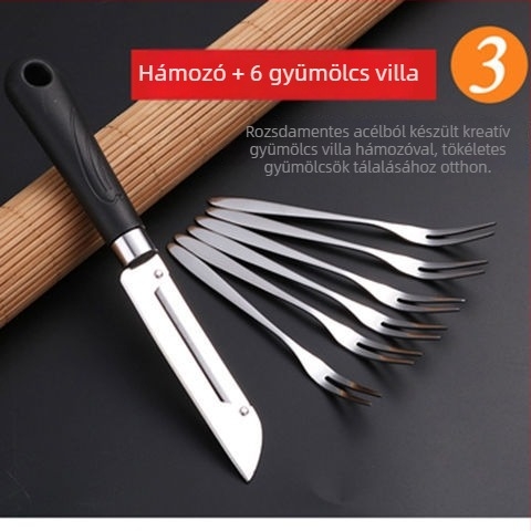 Többcélú hámozó és gyümölcs- és burgonya-hámozó kés rozsdamentes acélból